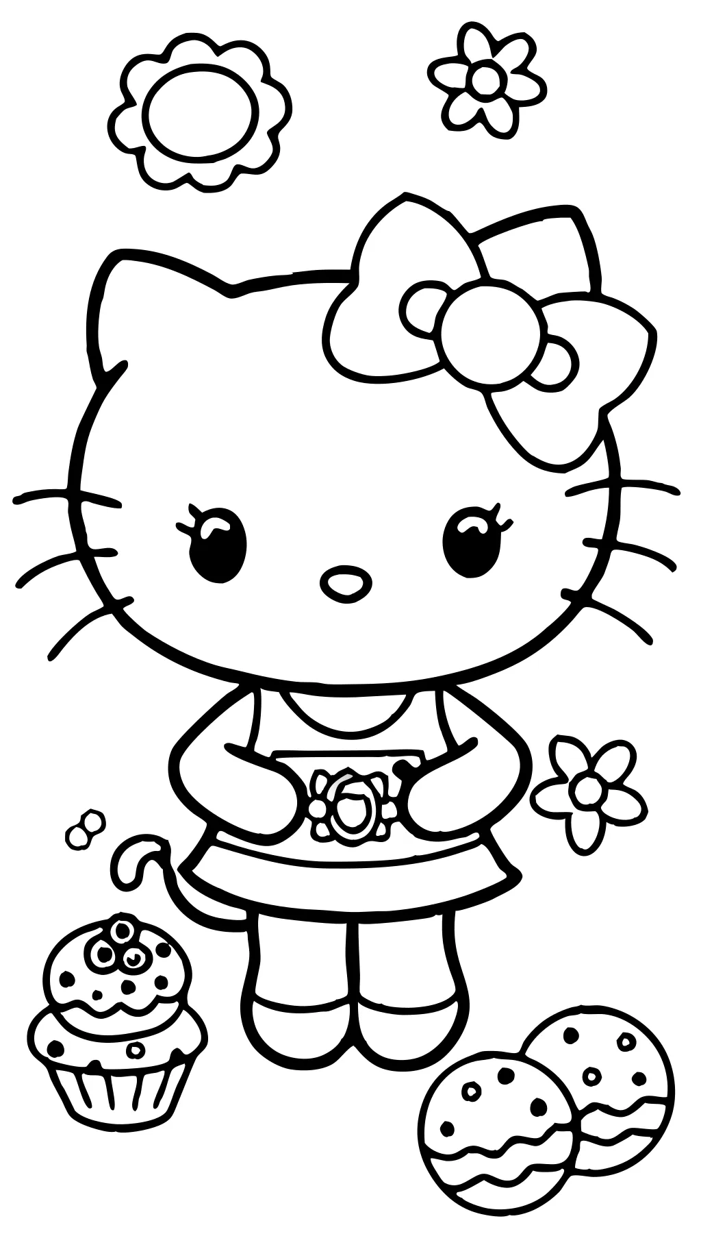 Páginas para colorear gratis Hello Kitty